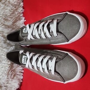 Keds Olive Canvas Sneakers with White Laces